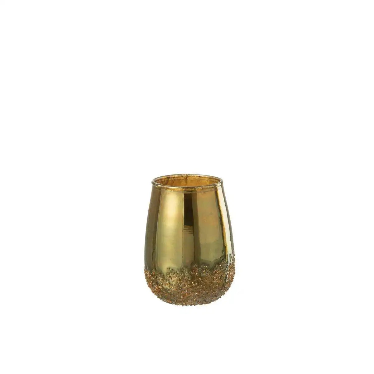 J-Line Kerzenhalter Spiegel - Glas - Gold - klein - - HomeDesign Knaus