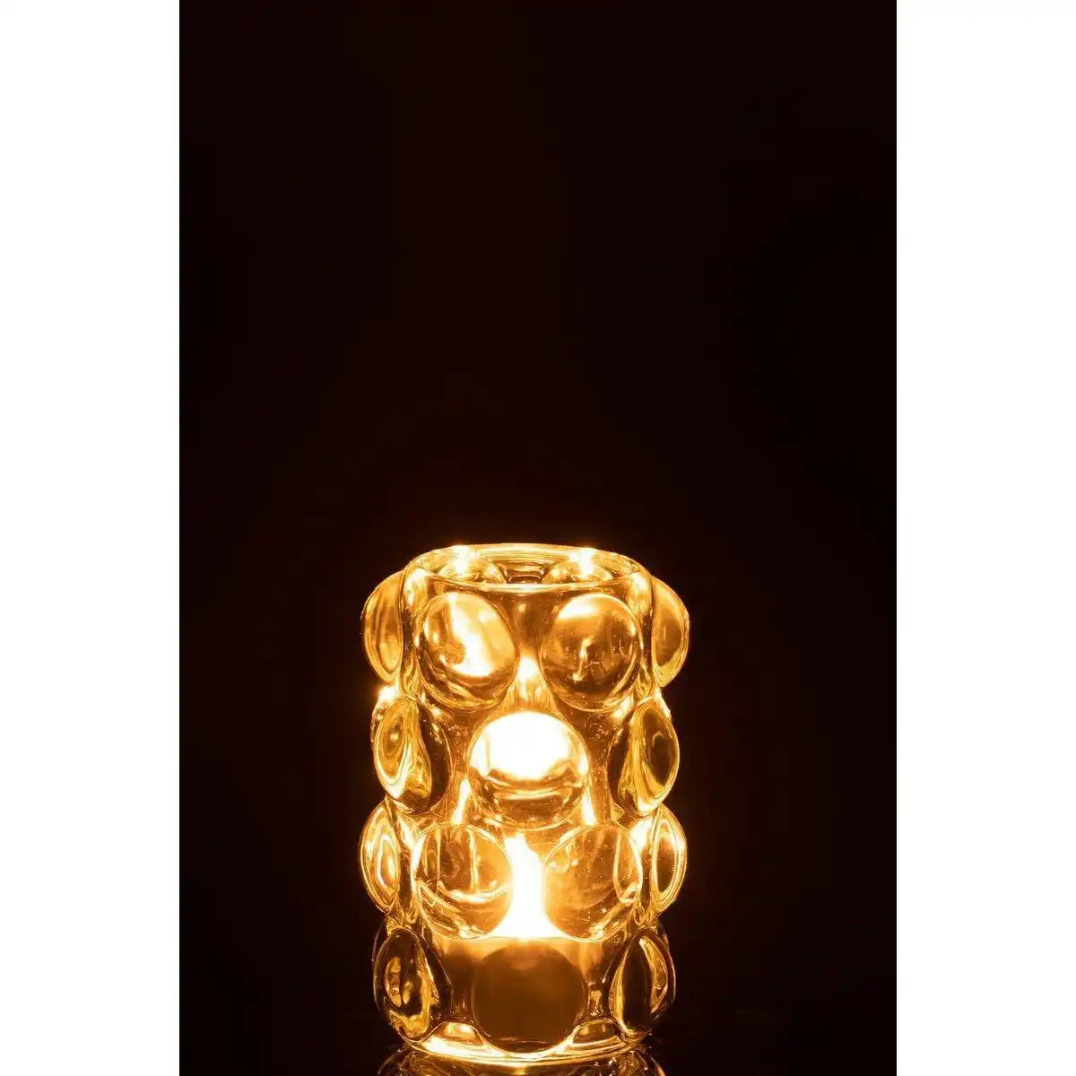 J-Line Kerzenhalter - Teelichthalter Bollie - Glas - Grün - HomeDesign Knaus