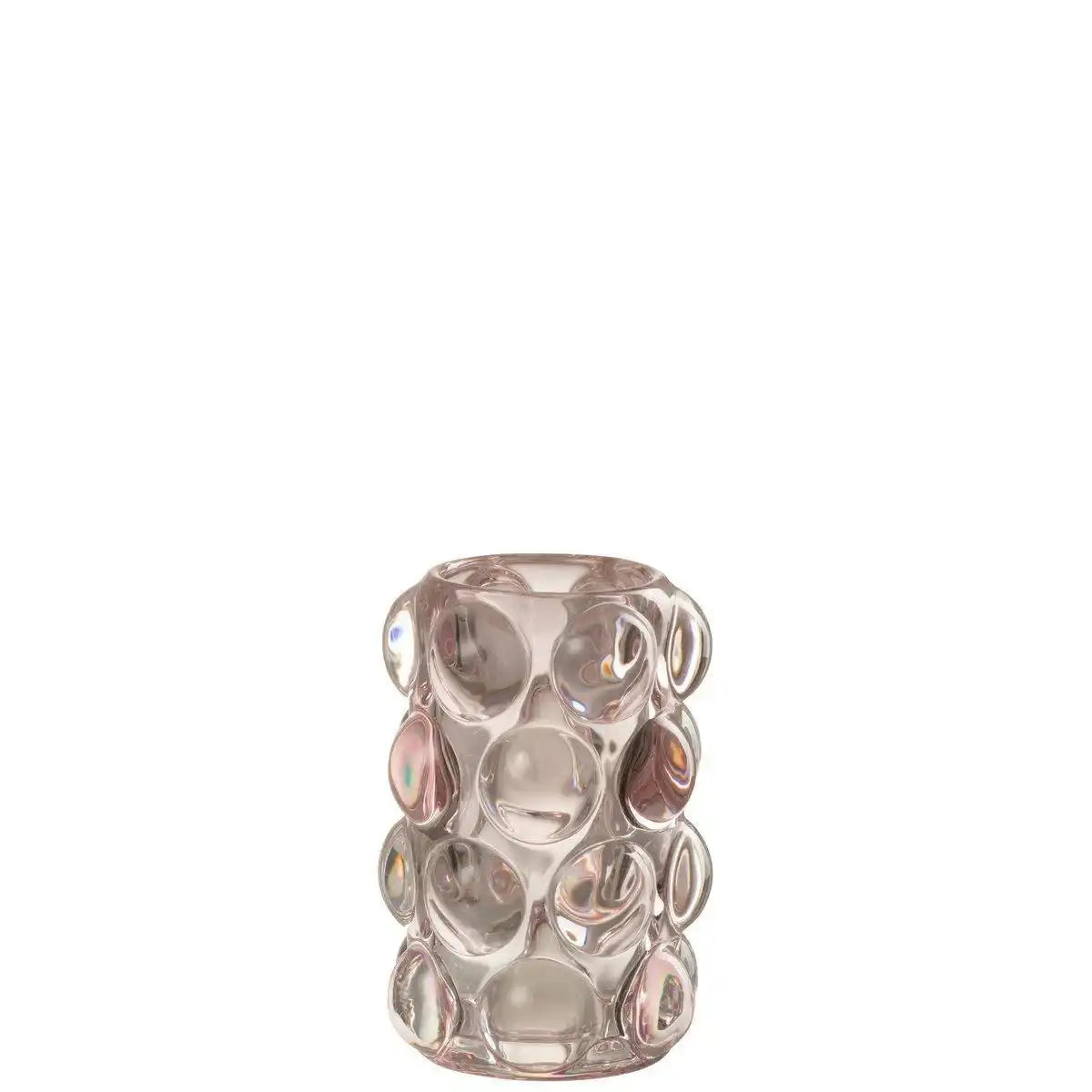 J-Line Kerzenhalter - Teelichthalter Bollie - Glas - Rosa - HomeDesign Knaus