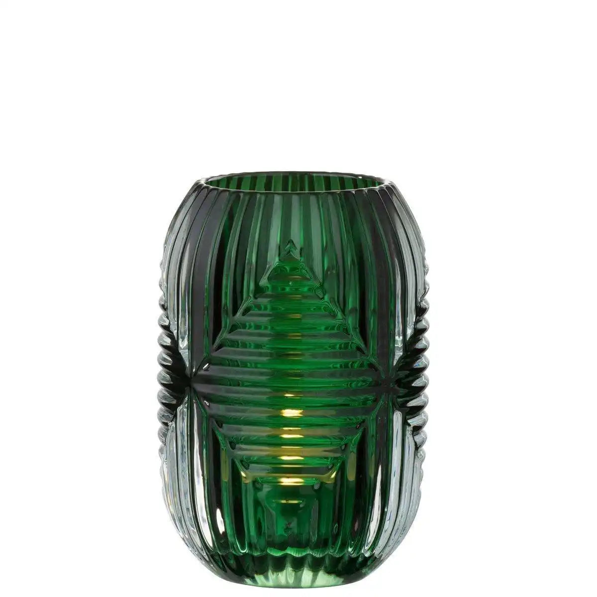 J-Line Kerzenhalter - Teelichthalter High Lines - Glas - Grün - HomeDesign Knaus