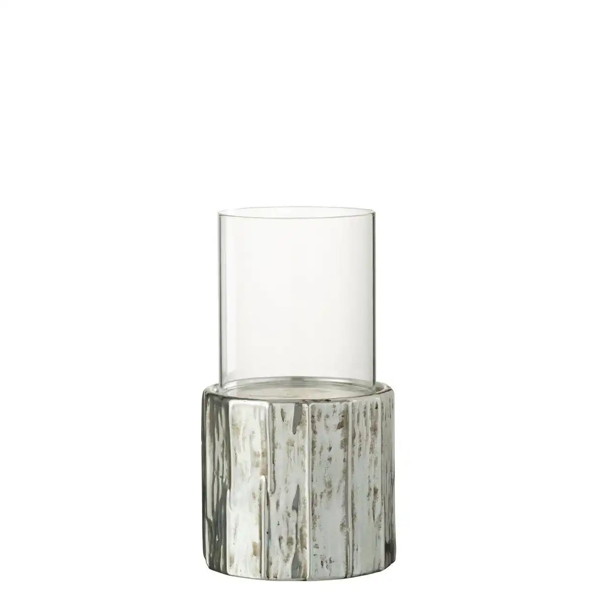 J-Line Kerzenhalter – Teelichthalter – Silber – groß - HomeDesign Knaus