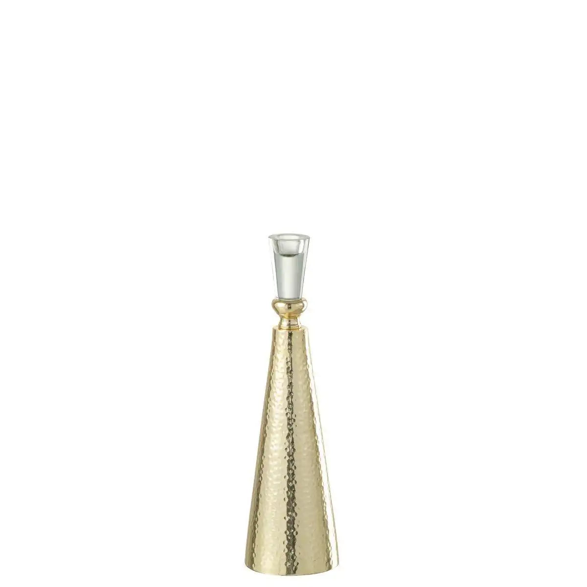 J-Line Kerzenhalterband - Aluminium/Glas - Gold/Transparent - groß - HomeDesign Knaus