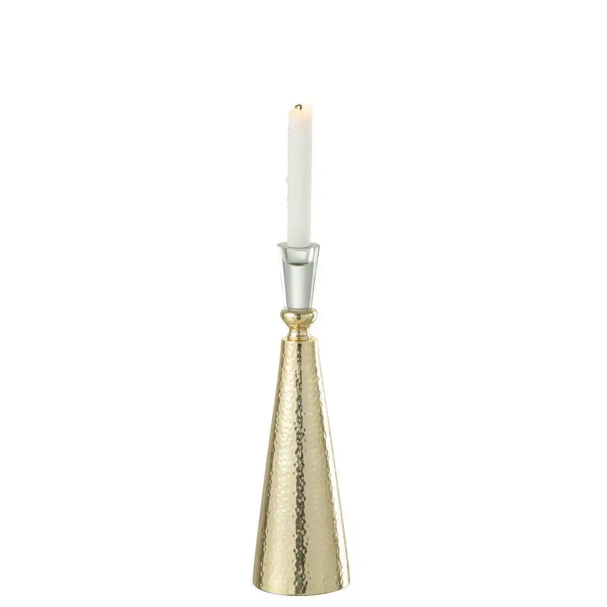 J-Line Kerzenhalterband - Aluminium/Glas - Gold/Transparent - groß - HomeDesign Knaus