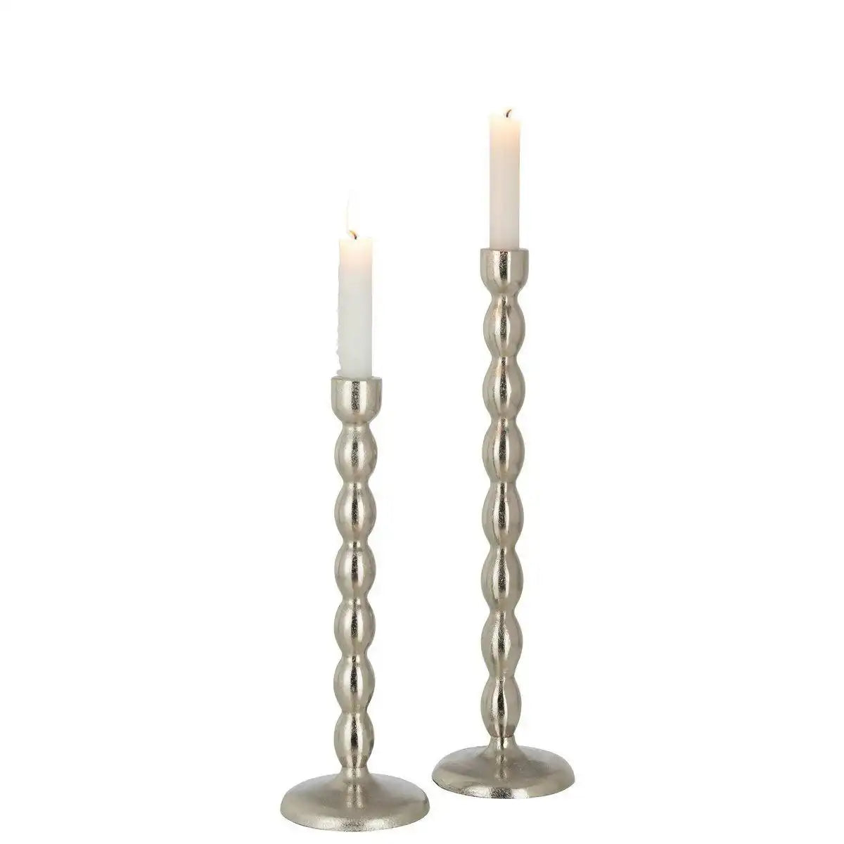 J-Line Kerzenleuchterbirnen – Aluminium – Silber – groß - HomeDesign Knaus