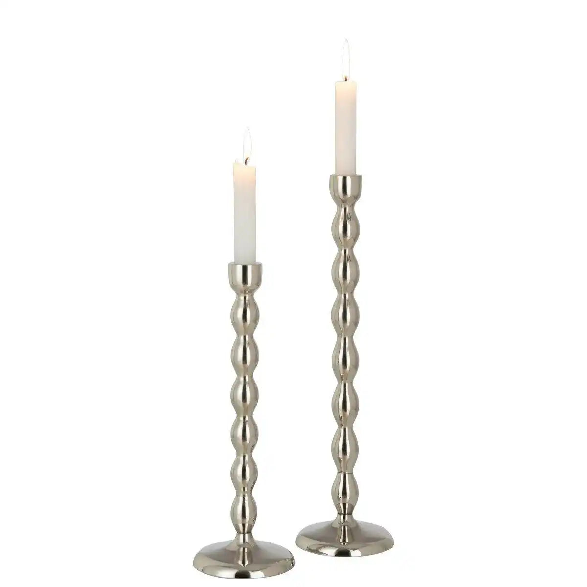 J-Line Kerzenleuchterbirnen – Aluminium – Silber – groß - HomeDesign Knaus