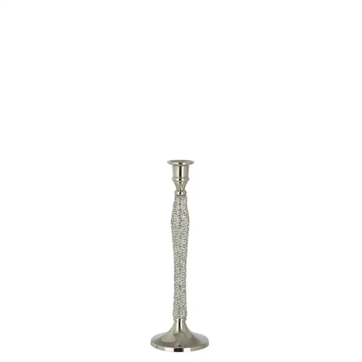 J-Line Kerzenständer Diamond – Aluminium – Silber – groß - HomeDesign Knaus