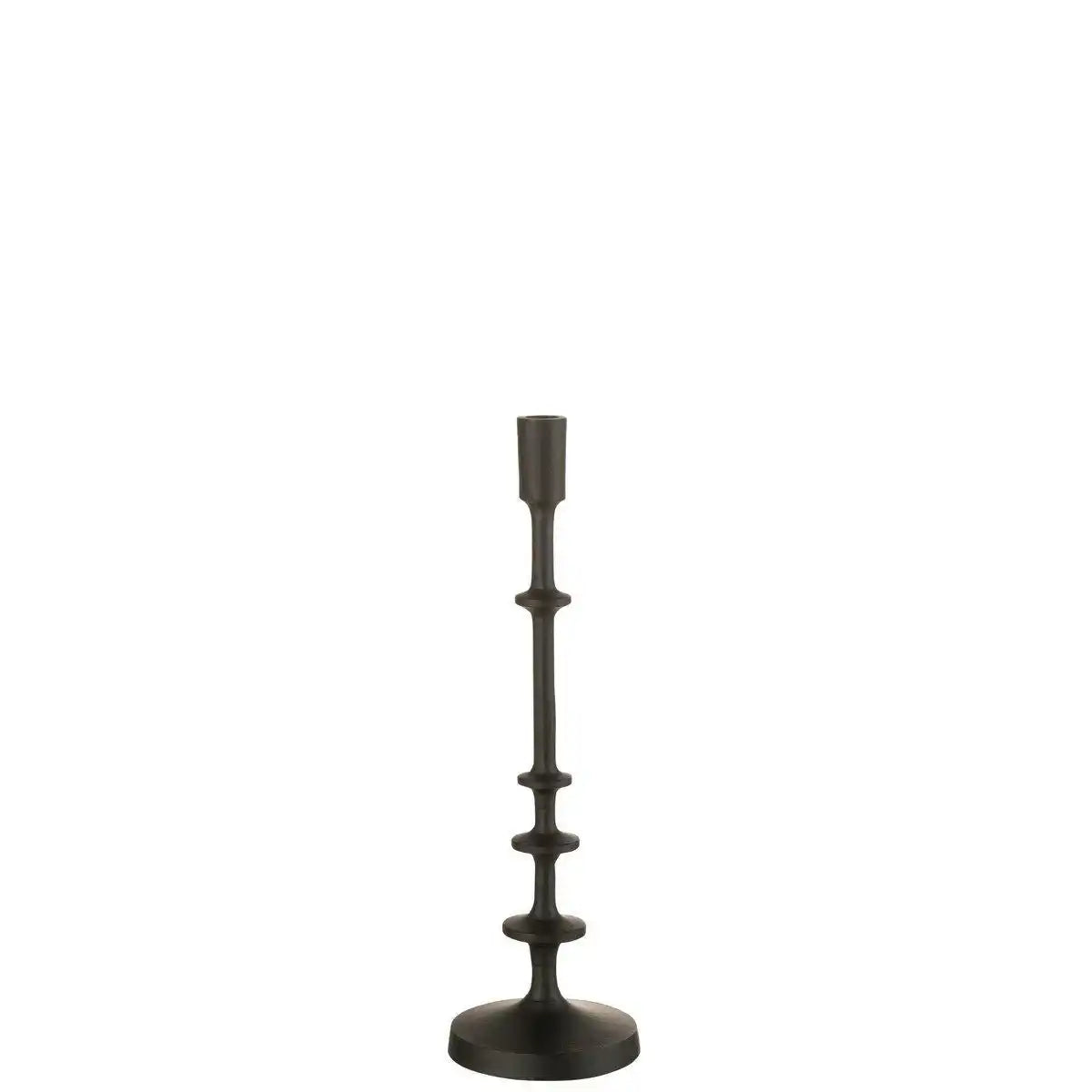 J-Line Kerzenständer Izy – Aluminium – Schwarz – groß - HomeDesign Knaus