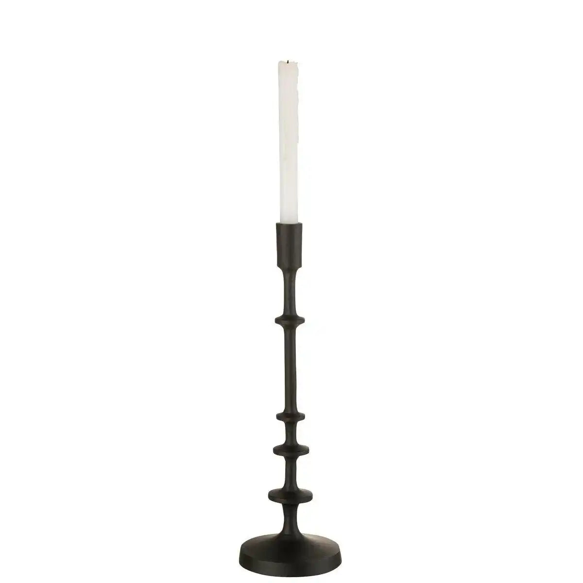 J-Line Kerzenständer Izy – Aluminium – Schwarz – groß - HomeDesign Knaus