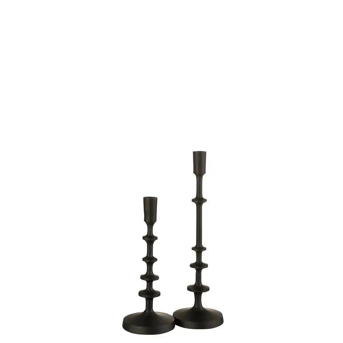 J-Line Kerzenständer Izy – Aluminium – Schwarz – groß - HomeDesign Knaus