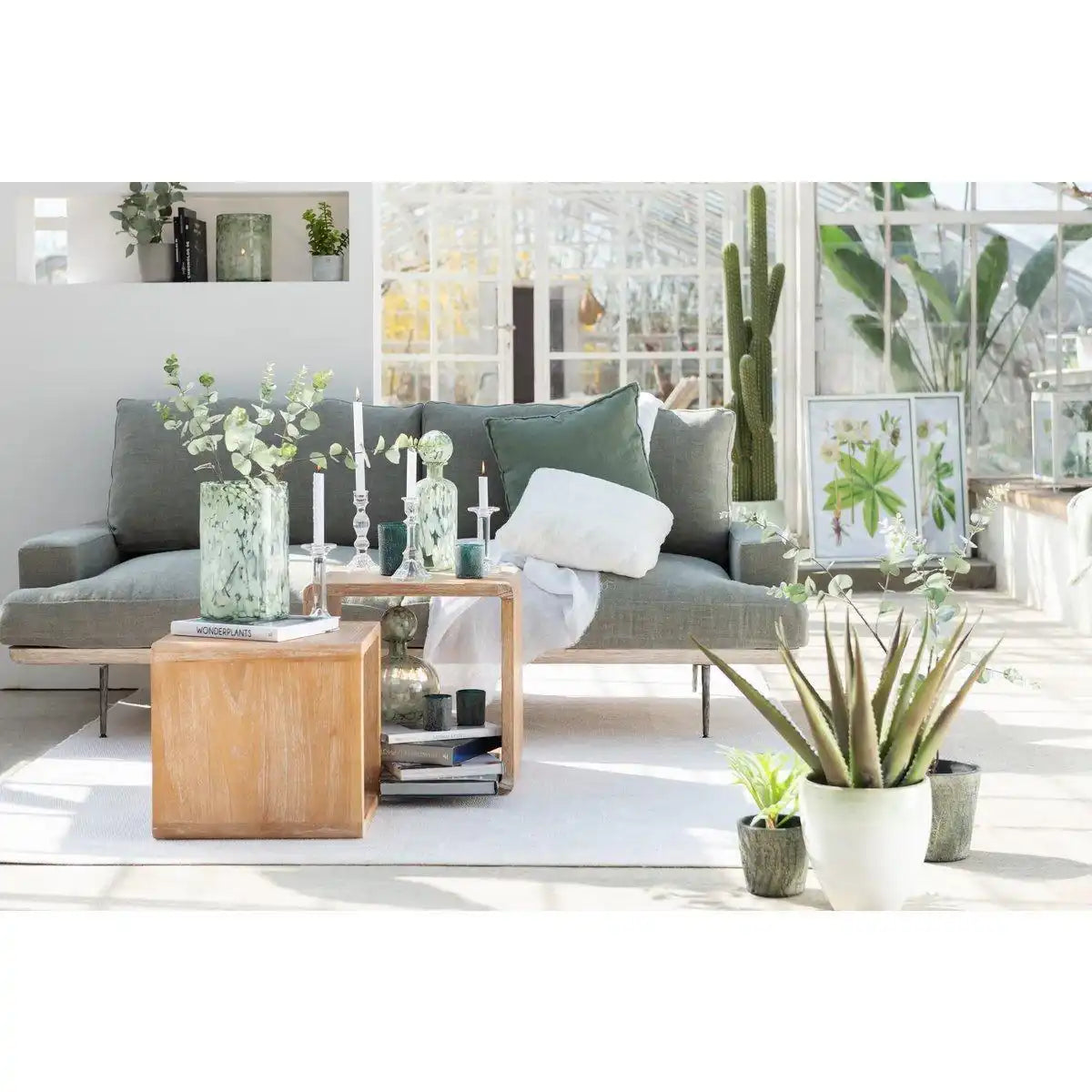 J-Line Kerzenständer Plain – Glas – transparent – groß - HomeDesign Knaus