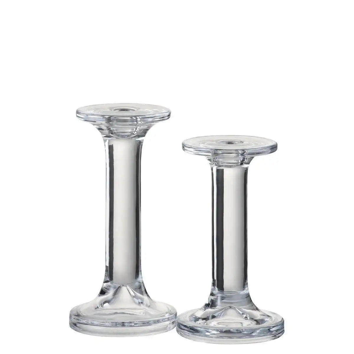 J-Line Kerzenständer Plain – Glas – transparent – groß - HomeDesign Knaus