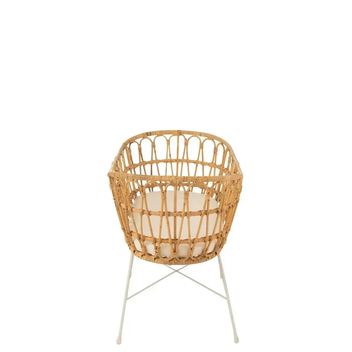 J-Line Kinderbett + Matratze – Rattan/Metall – Natur/Weiß - HomeDesign Knaus