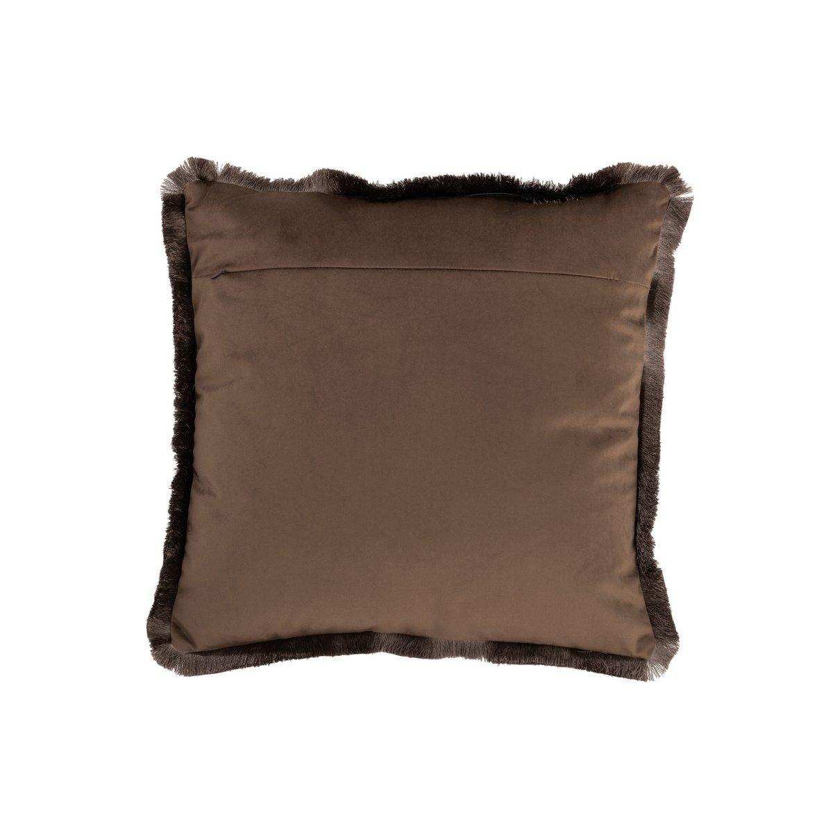 J-Line Kissen Alpha Square – Polyester – braun - HomeDesign Knaus
