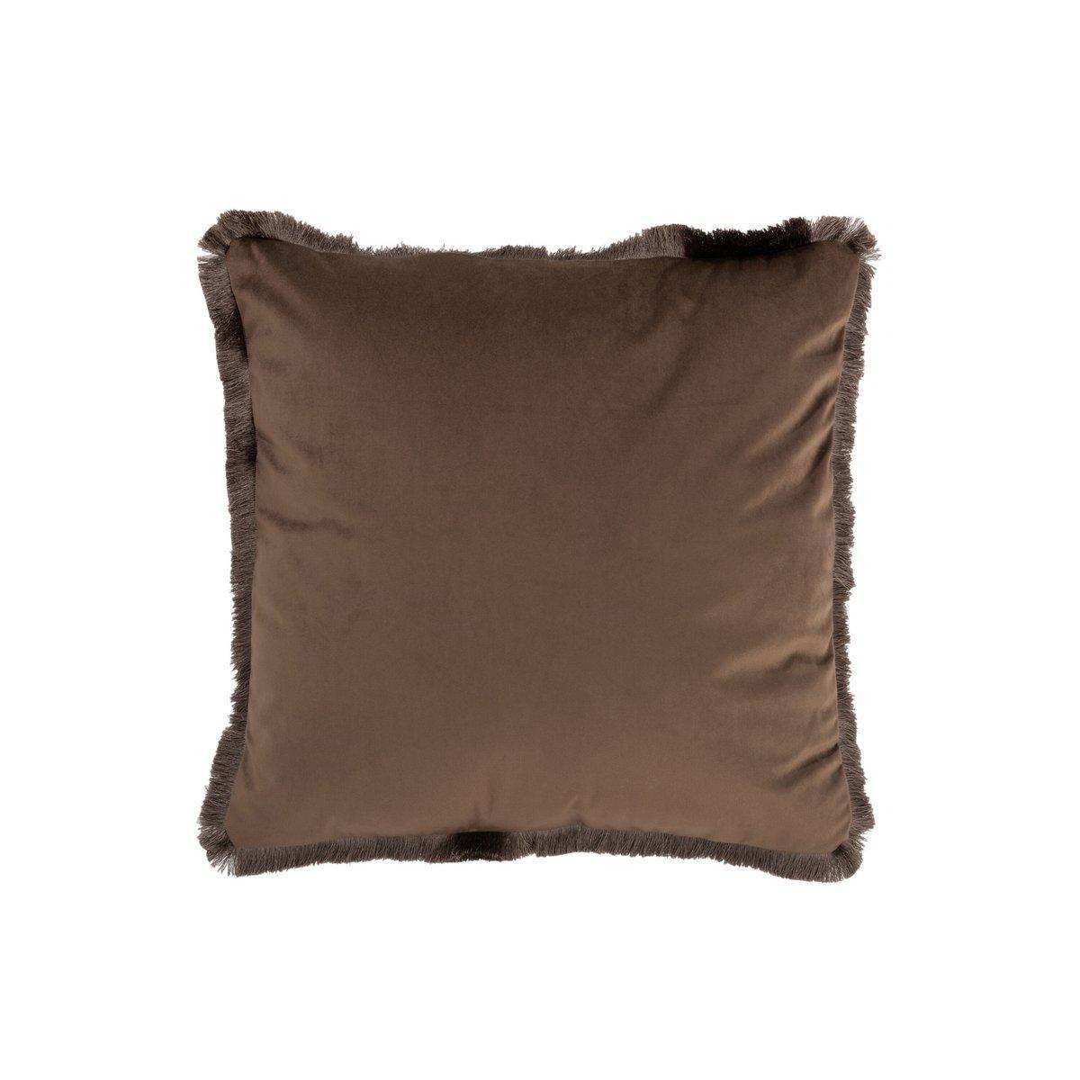 J-Line Kissen Alpha Square – Polyester – braun - HomeDesign Knaus