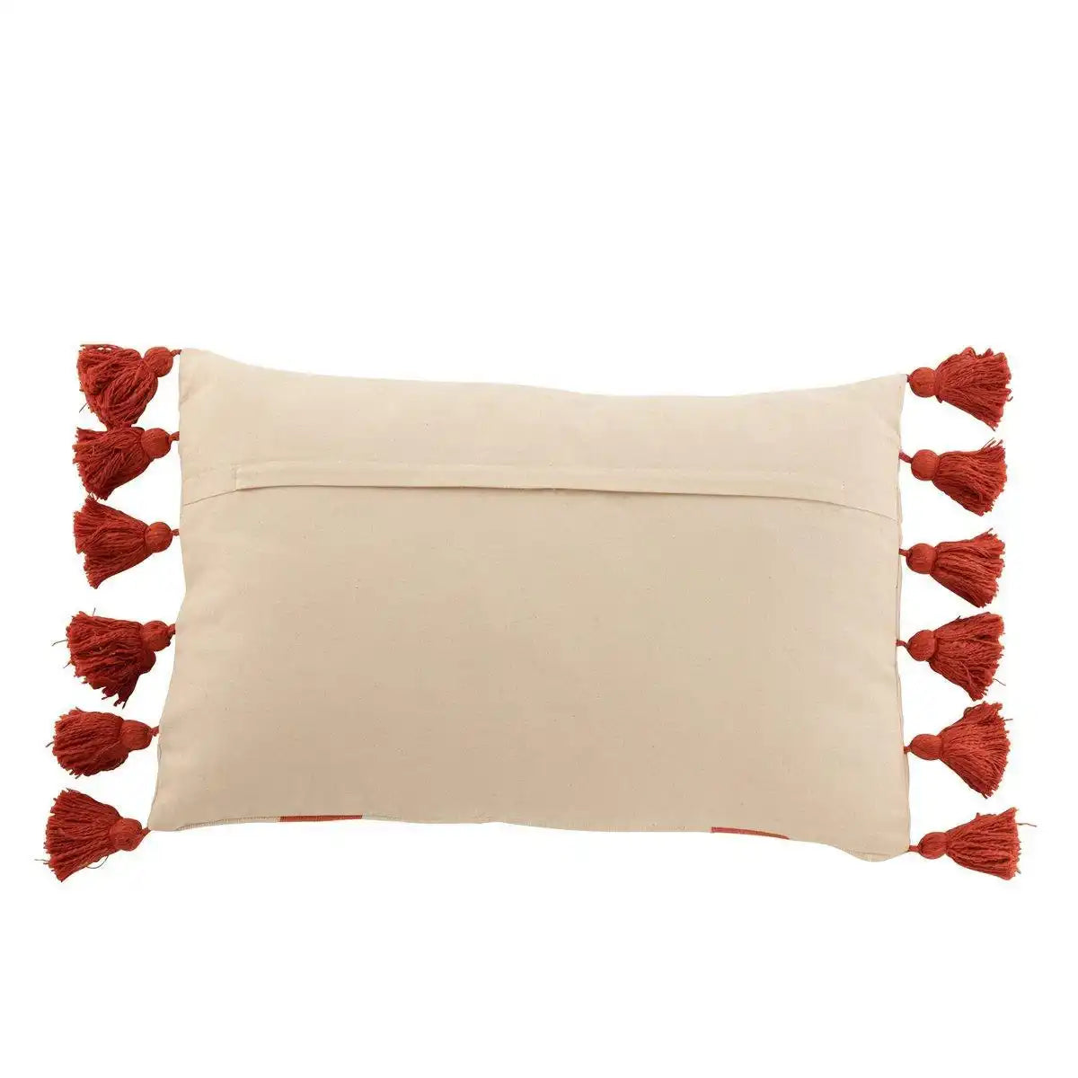 J-Line Kissen Beach Grooves Rechteck – Baumwolle – Koralle - HomeDesign Knaus