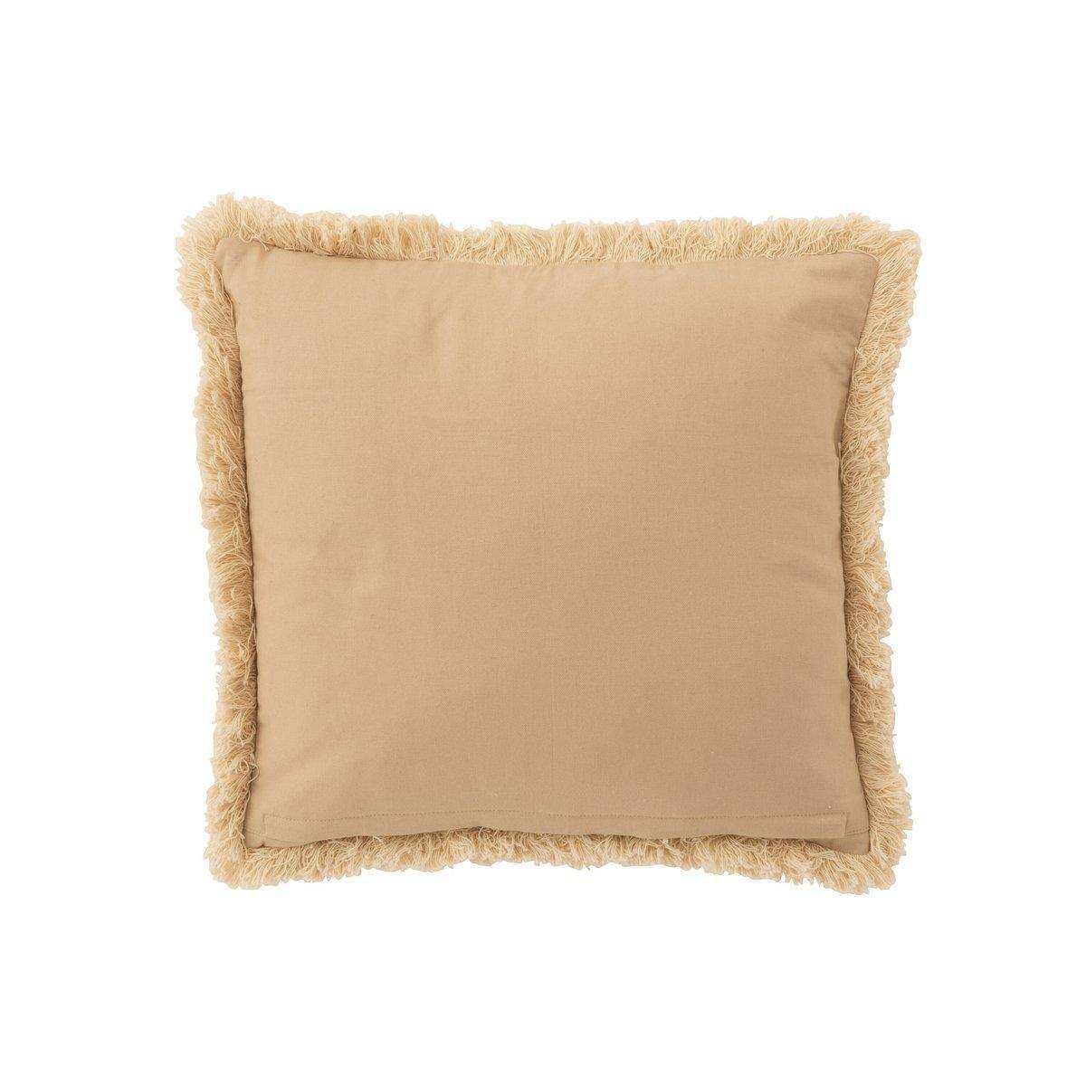 J-Line Kissen Board Ibiza - Baumwolle - Beige/Weiß - HomeDesign Knaus
