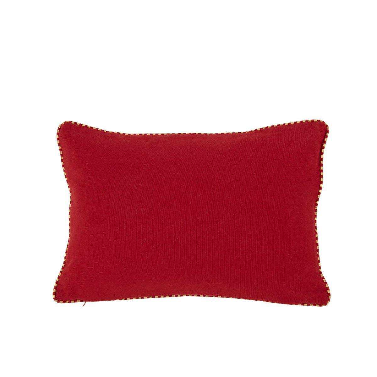 J-Line Kissen Bonheur - Textil - Rot/Gold - HomeDesign Knaus
