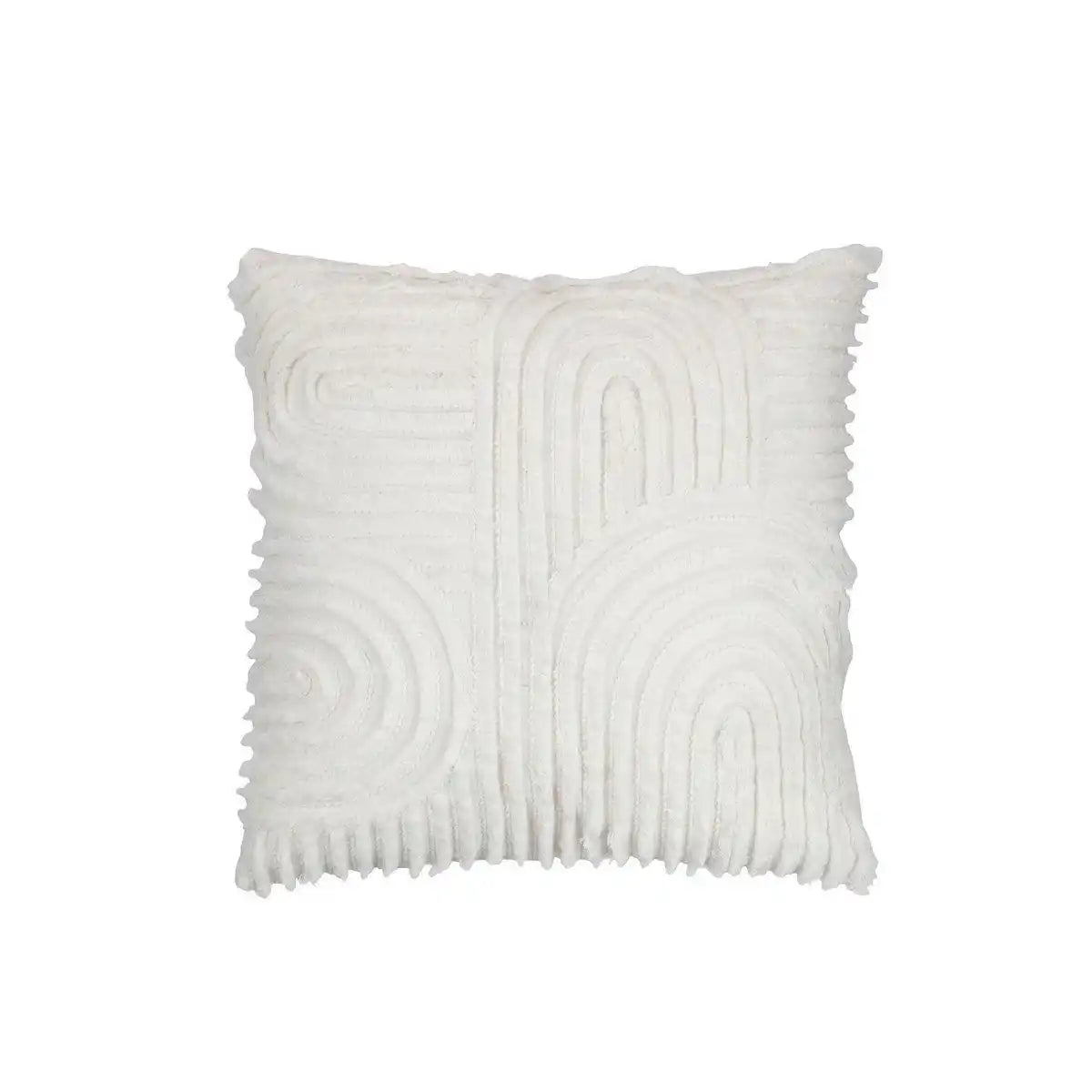 J-Line Kissen Bow Square – Polyester – Weiß - HomeDesign Knaus