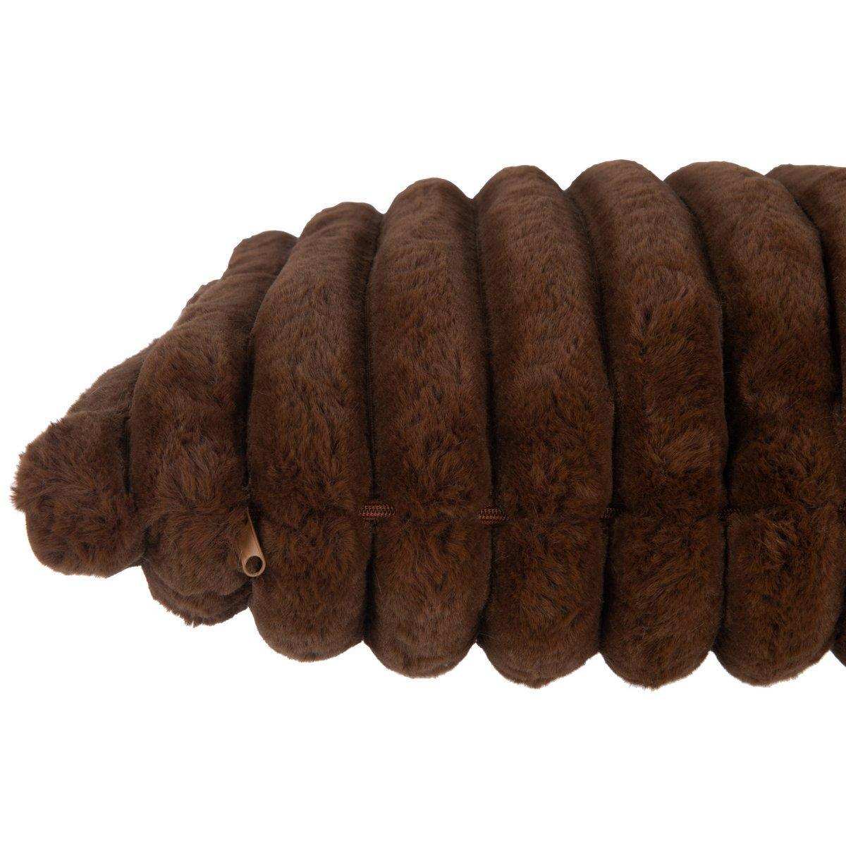 J-Line Kissen Cord – Polyester – Schokolade - HomeDesign Knaus