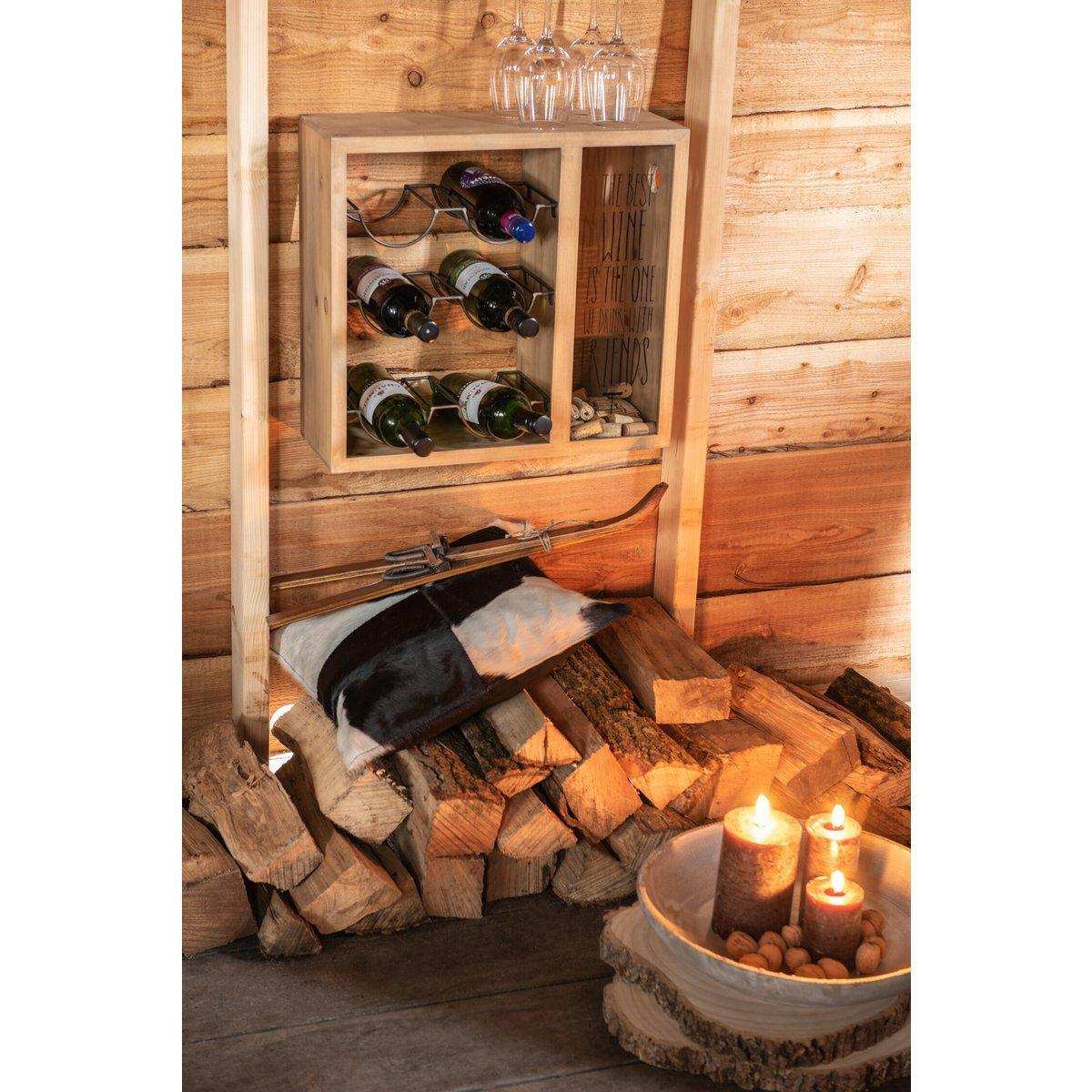 J-Line Kissen Cow Square - Leder - Schwarz/Weiß - HomeDesign Knaus