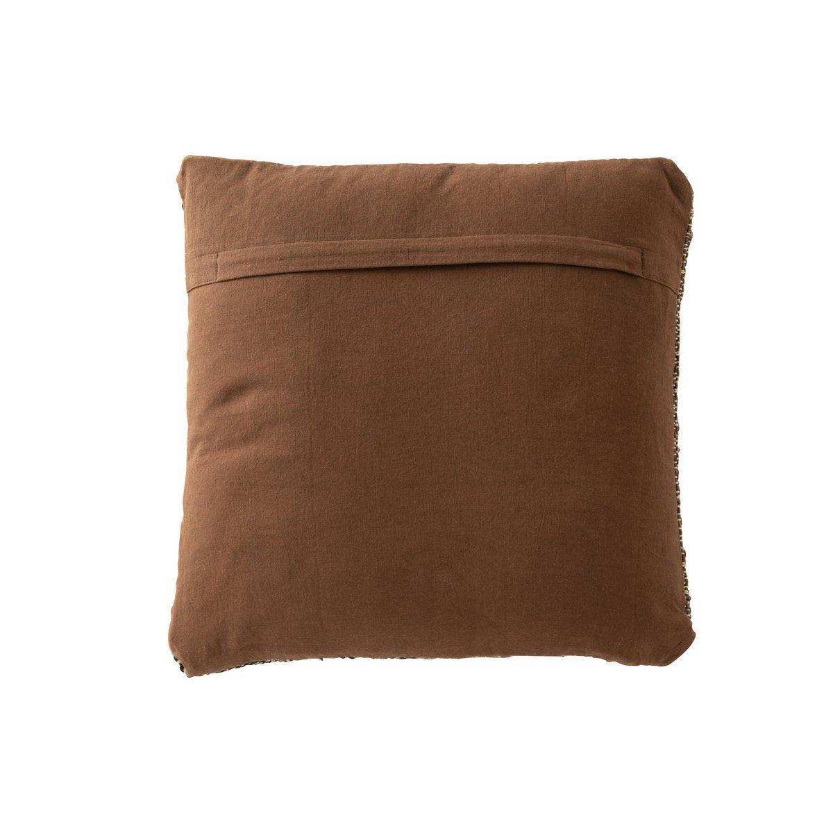 J-Line Kissen Dakar – Polyester – Creme/Braun - HomeDesign Knaus