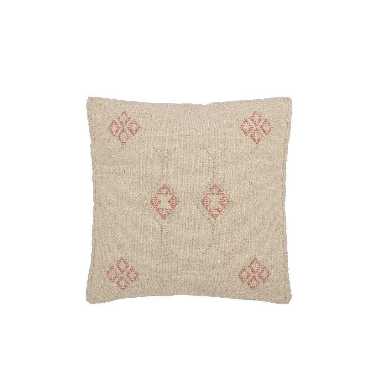 J-Line Kissen Diamonds + Arrows – Baumwolle – Creme/Rosa - HomeDesign Knaus