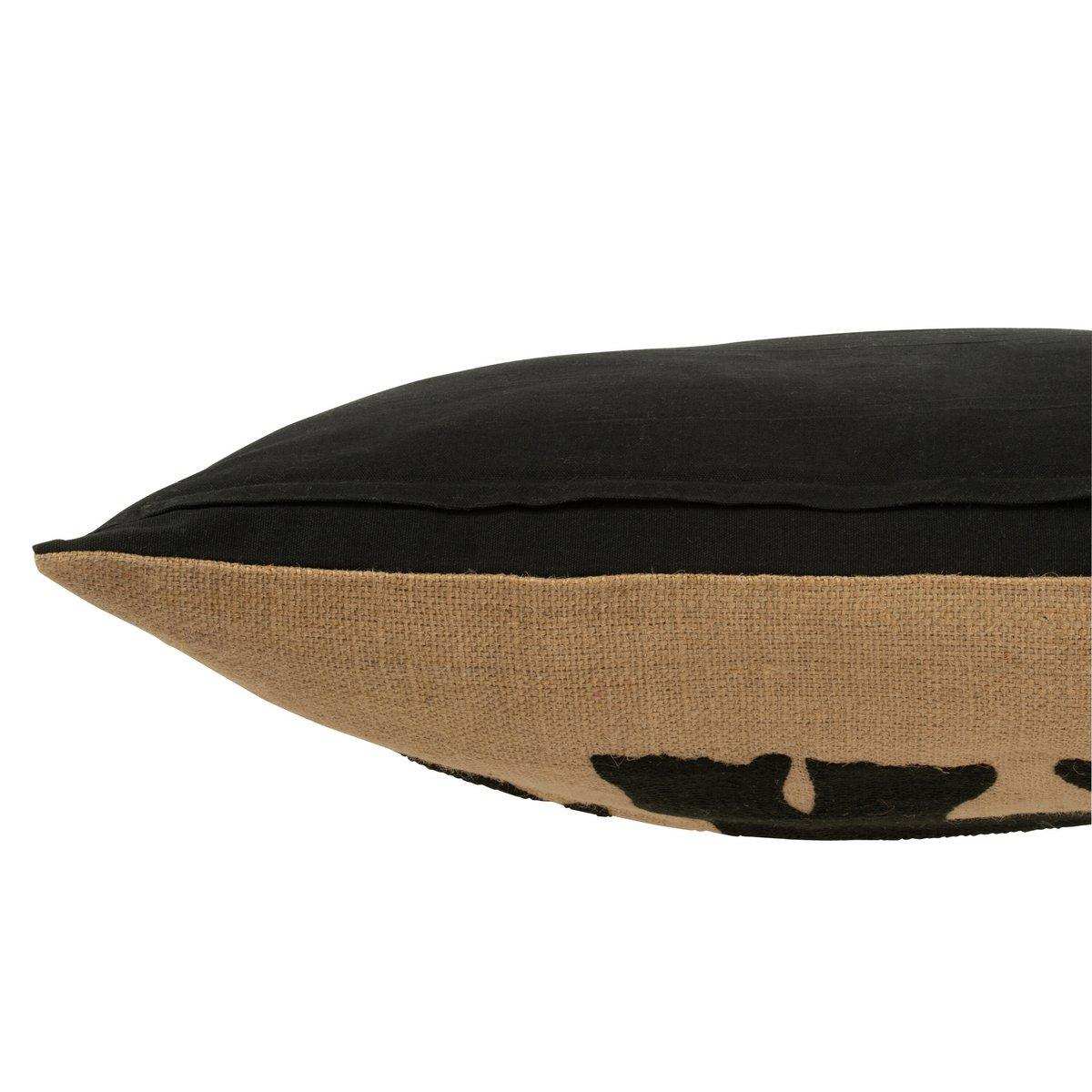 J-Line Kissen Elefant - Textil - Natur/Schwarz - groß - HomeDesign Knaus