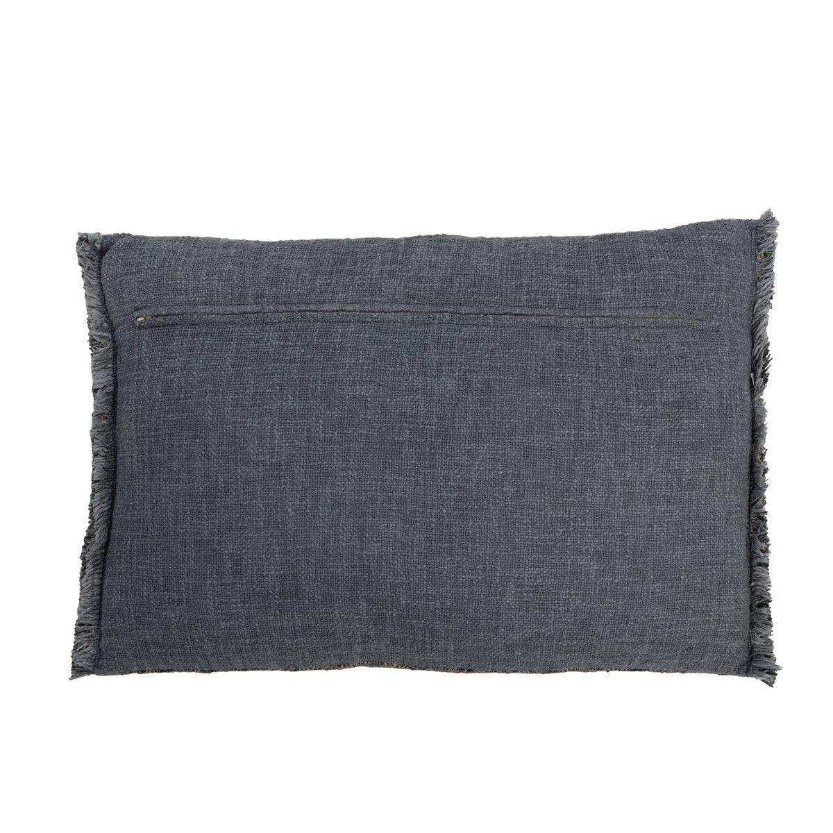 J-Line Kissen Etnic Rechteck - Baumwolle - Blau/Beige - HomeDesign Knaus