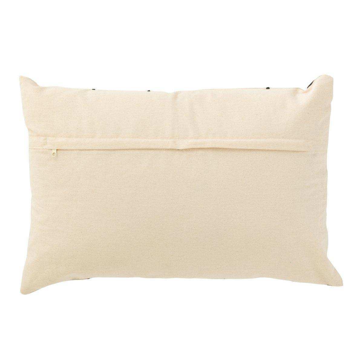 J-Line Kissen Faces – Baumwolle – Creme/Braun/Schwarz - HomeDesign Knaus