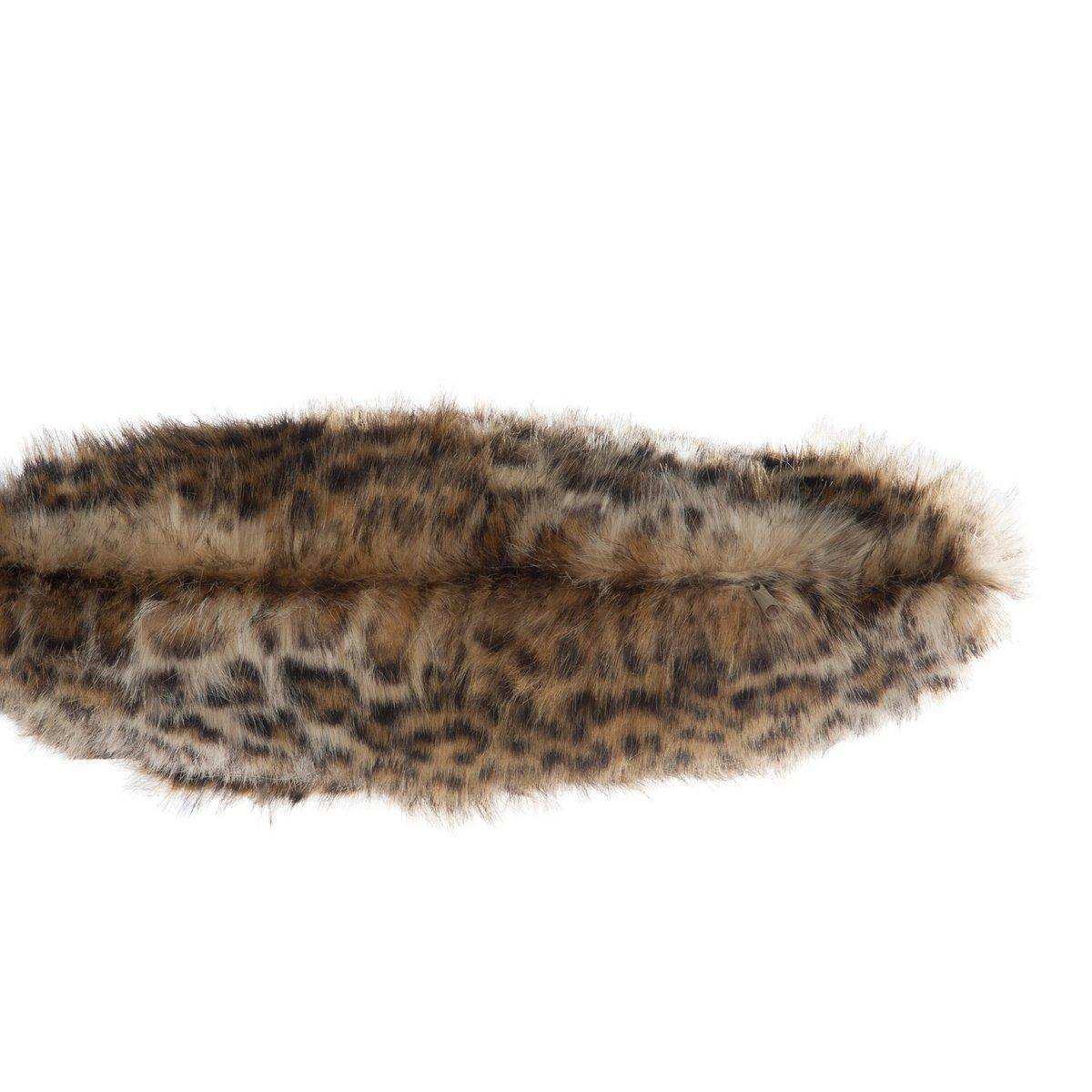 J-Line Kissen Faux Fur Leopard – Kunstfell – Schwarz/Braun - HomeDesign Knaus