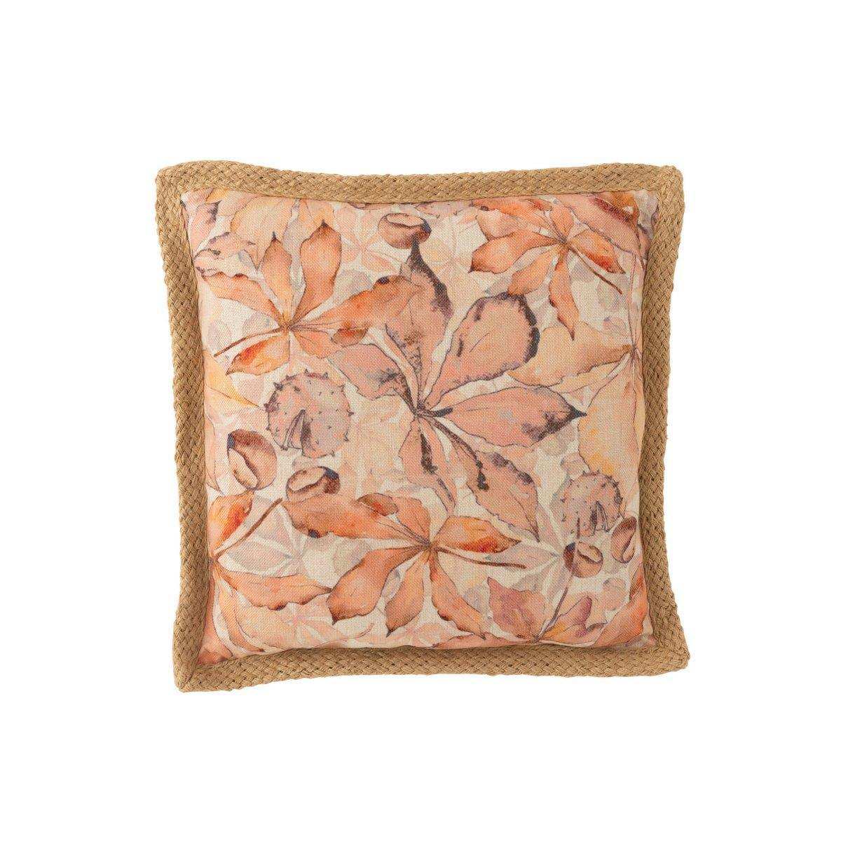 J-Line Kissen Garden – Polyester – Beige/Grün - HomeDesign Knaus