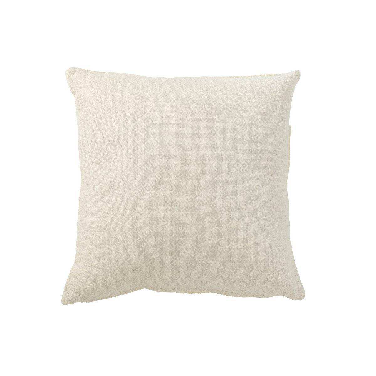 J-Line Kissen Geo - Textil - Weiß/Hellgelb - HomeDesign Knaus