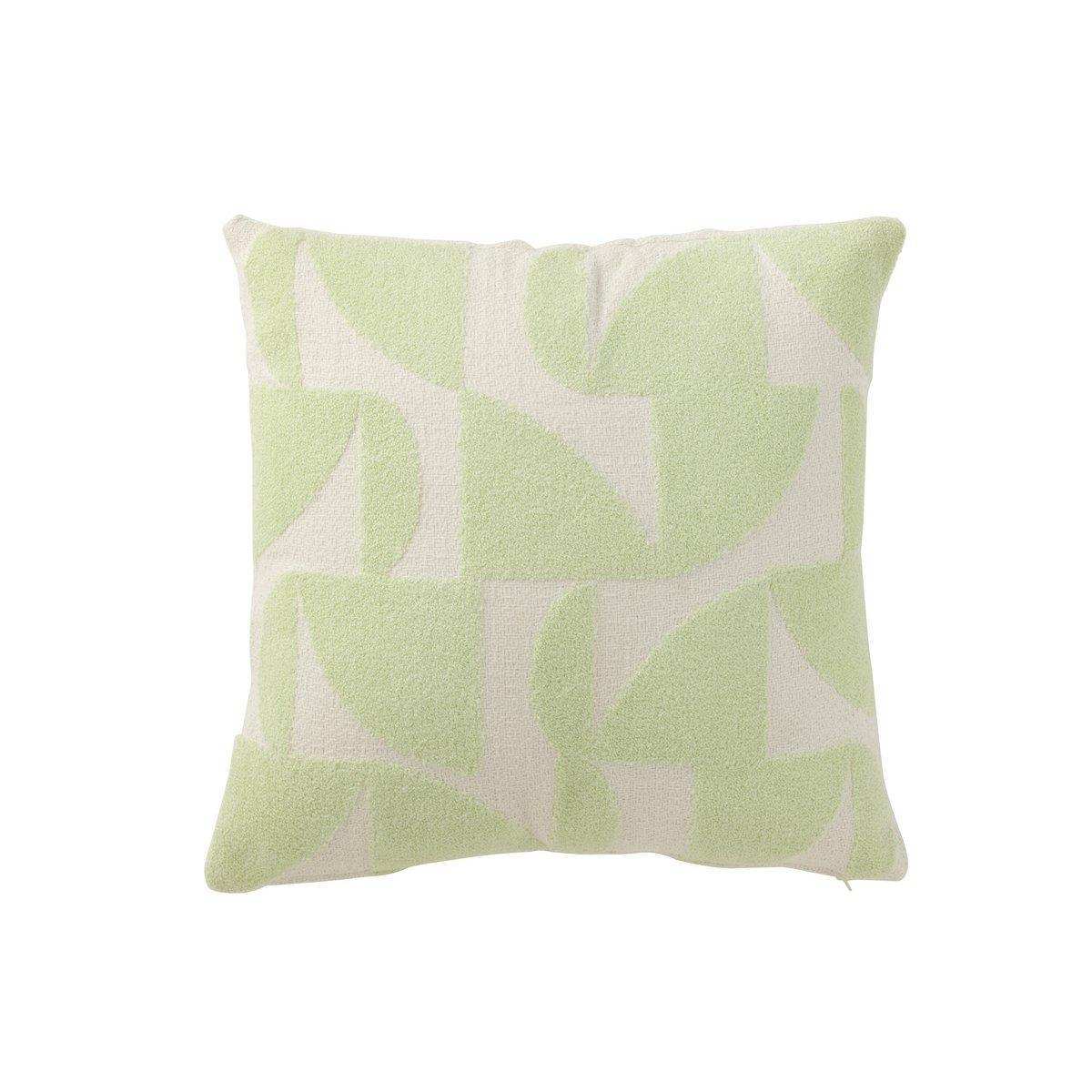J-Line Kissen Geo - Textil - Weiß/Mintgrün - HomeDesign Knaus