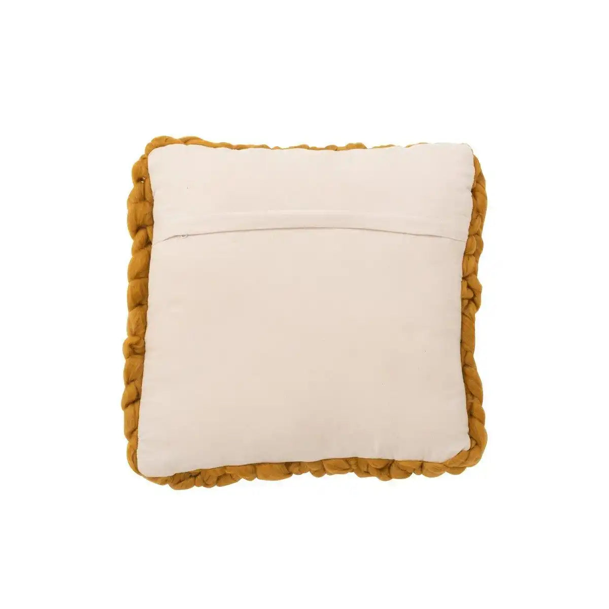 J-Line Kissen gestrickt – Polyester/Acryl – Ocker - HomeDesign Knaus