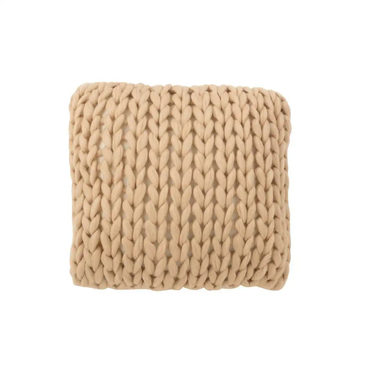 J-Line Kissen Gestricktes Acryl – Polyester – Creme - HomeDesign Knaus