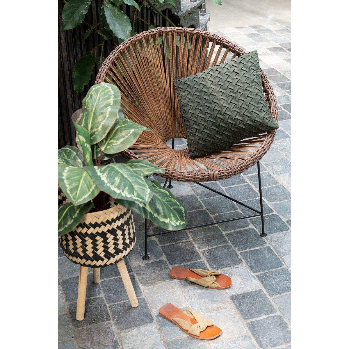 J-Line Kissen gewebt – Polyester – grün - HomeDesign Knaus