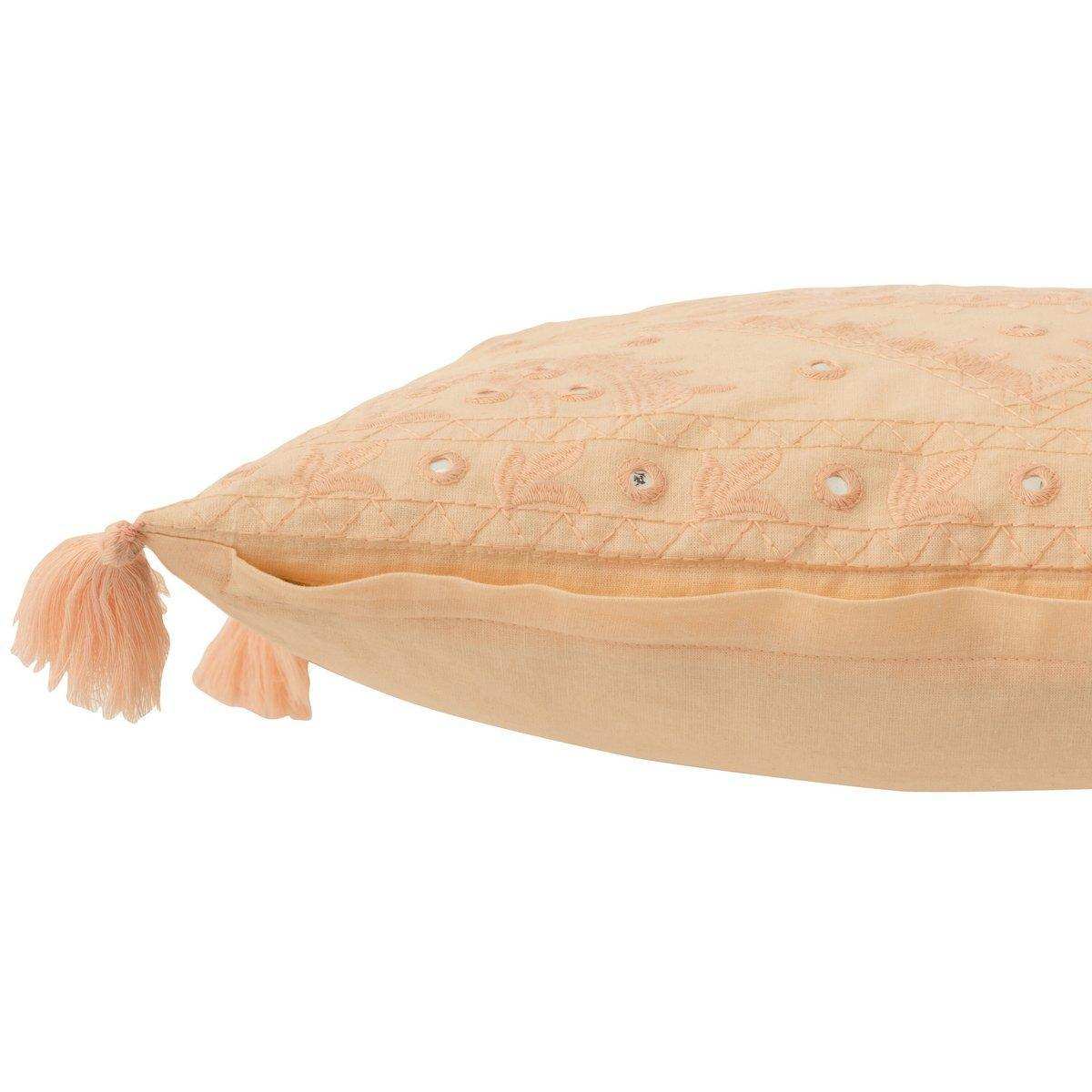 J-Line Kissen Ibiza Brush – Baumwolle – Grapefruit - HomeDesign Knaus