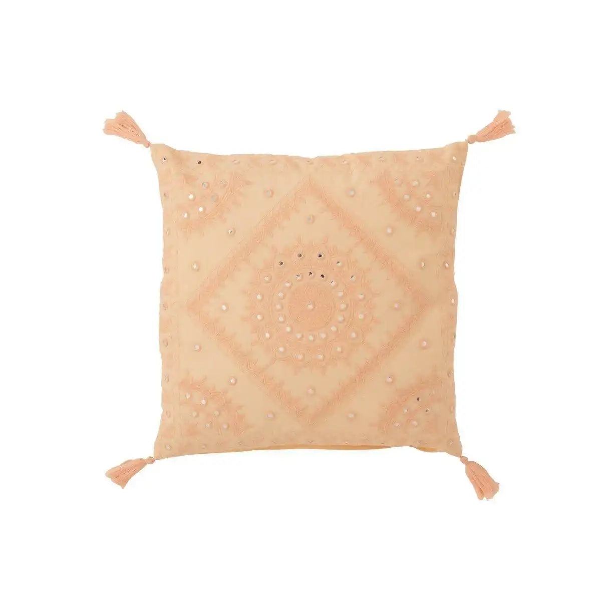J-Line Kissen Ibiza Brush – Baumwolle – Grapefruit - HomeDesign Knaus