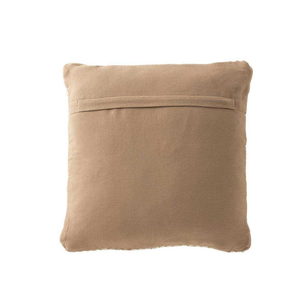 J-Line Kissen Ibiza – Polyester – Natur/Weiß - HomeDesign Knaus