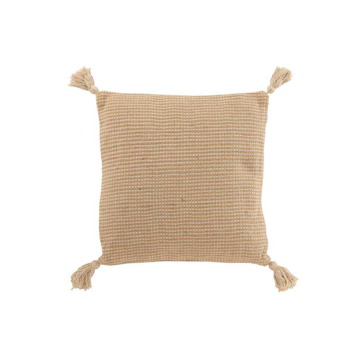 J-Line Kissen Jute – Baumwolle/Jute – Beige/Braun - HomeDesign Knaus