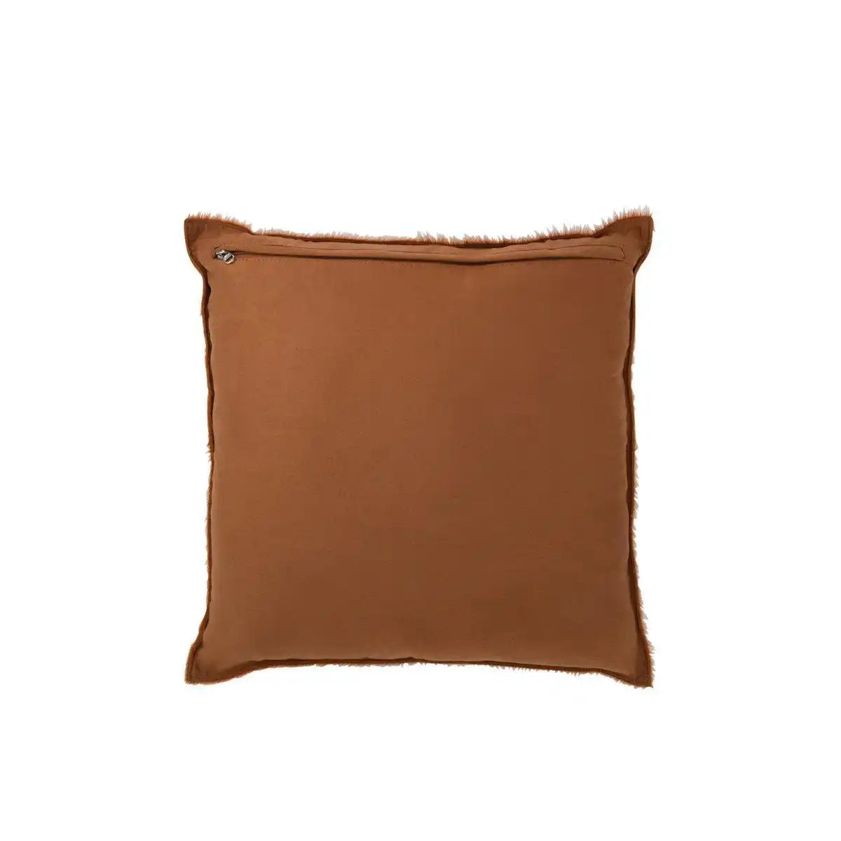 J-Line Kissen Kuhhaar – Leder – Kamel - HomeDesign Knaus