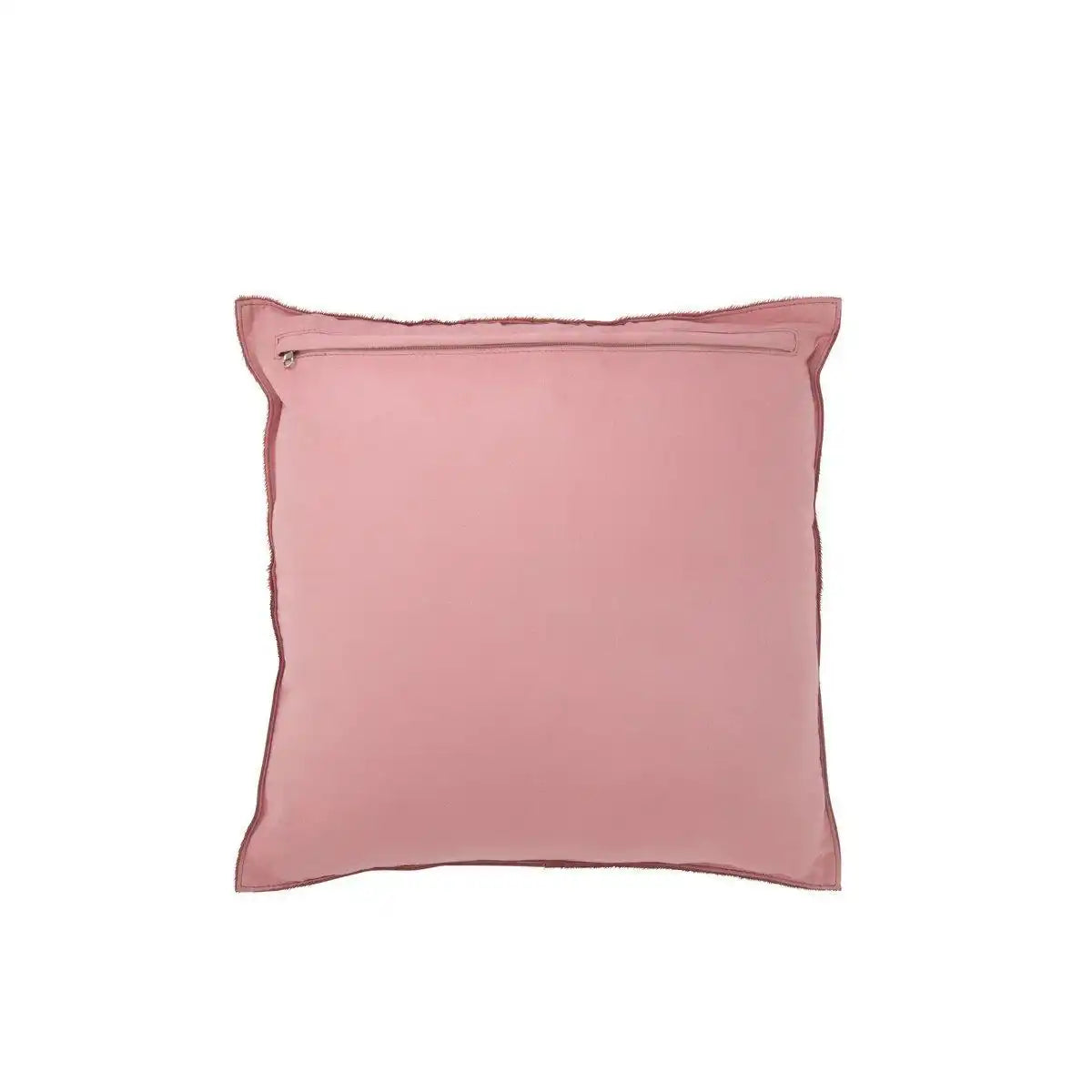 J-Line Kissen Kuhhaar - Leder - Rot - HomeDesign Knaus