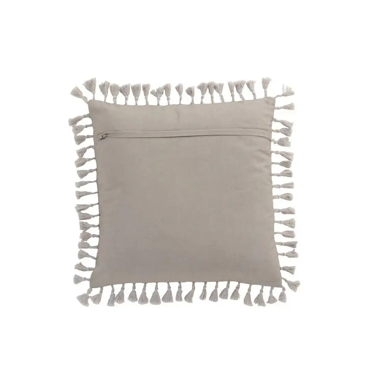 J-Line Kissen Marokkanisch mit Quasten – Polyester – Grau - HomeDesign Knaus