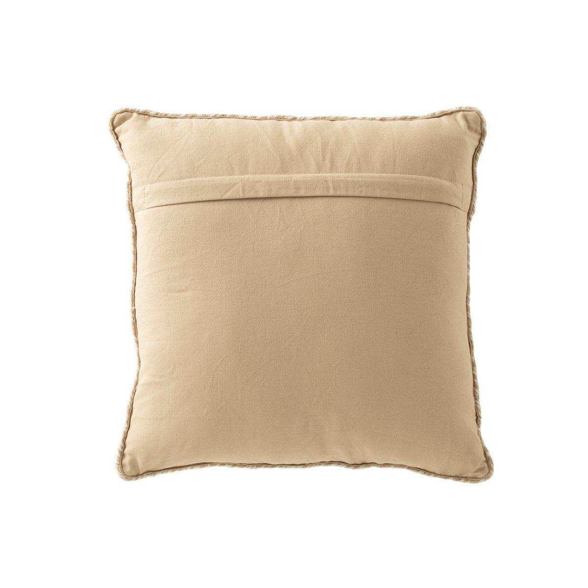 J-Line Kissen Miami Outdoor - Polyester - Natur/Vit - HomeDesign Knaus
