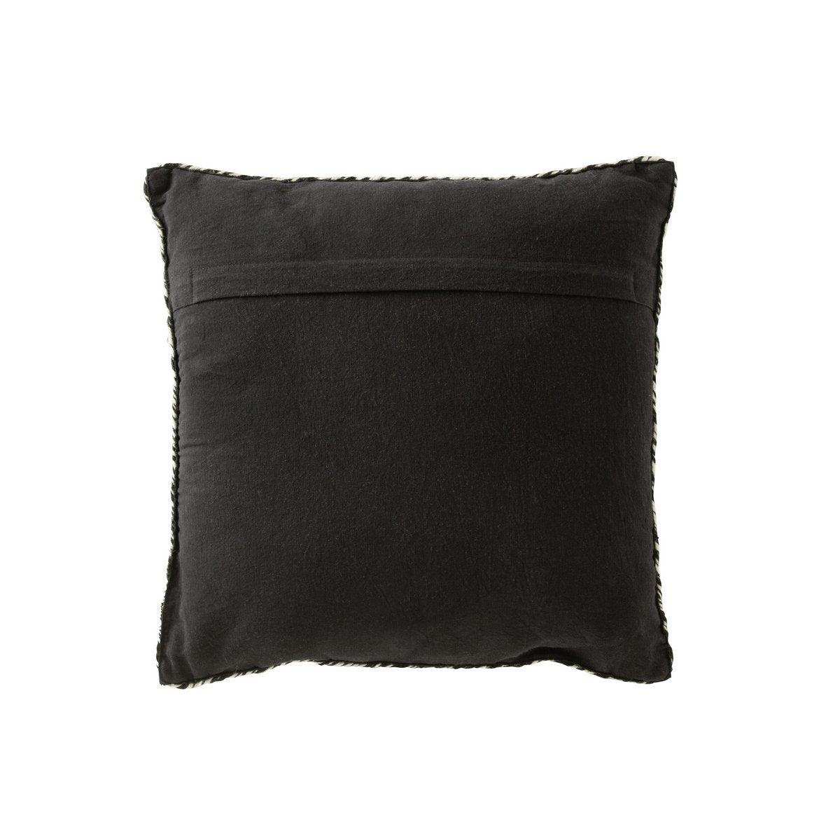 J-Line Kissen Miami – Polyester – schwarz/weiß - HomeDesign Knaus