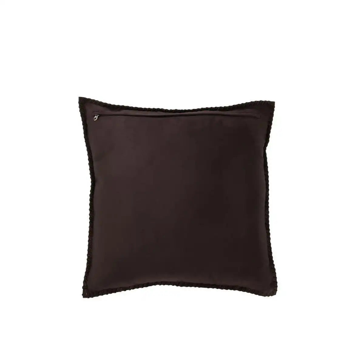 J-Line Kissen Middle Line - Leder - Dunkelbraun - HomeDesign Knaus