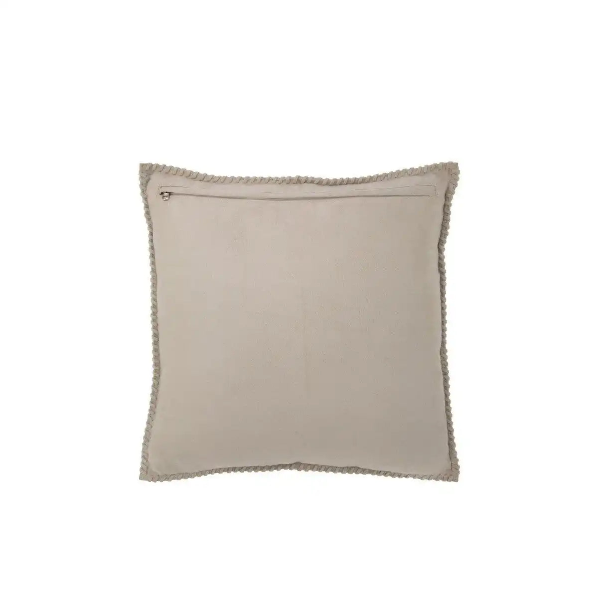 J-Line Kissen Middle Line - Leder - Grau - HomeDesign Knaus