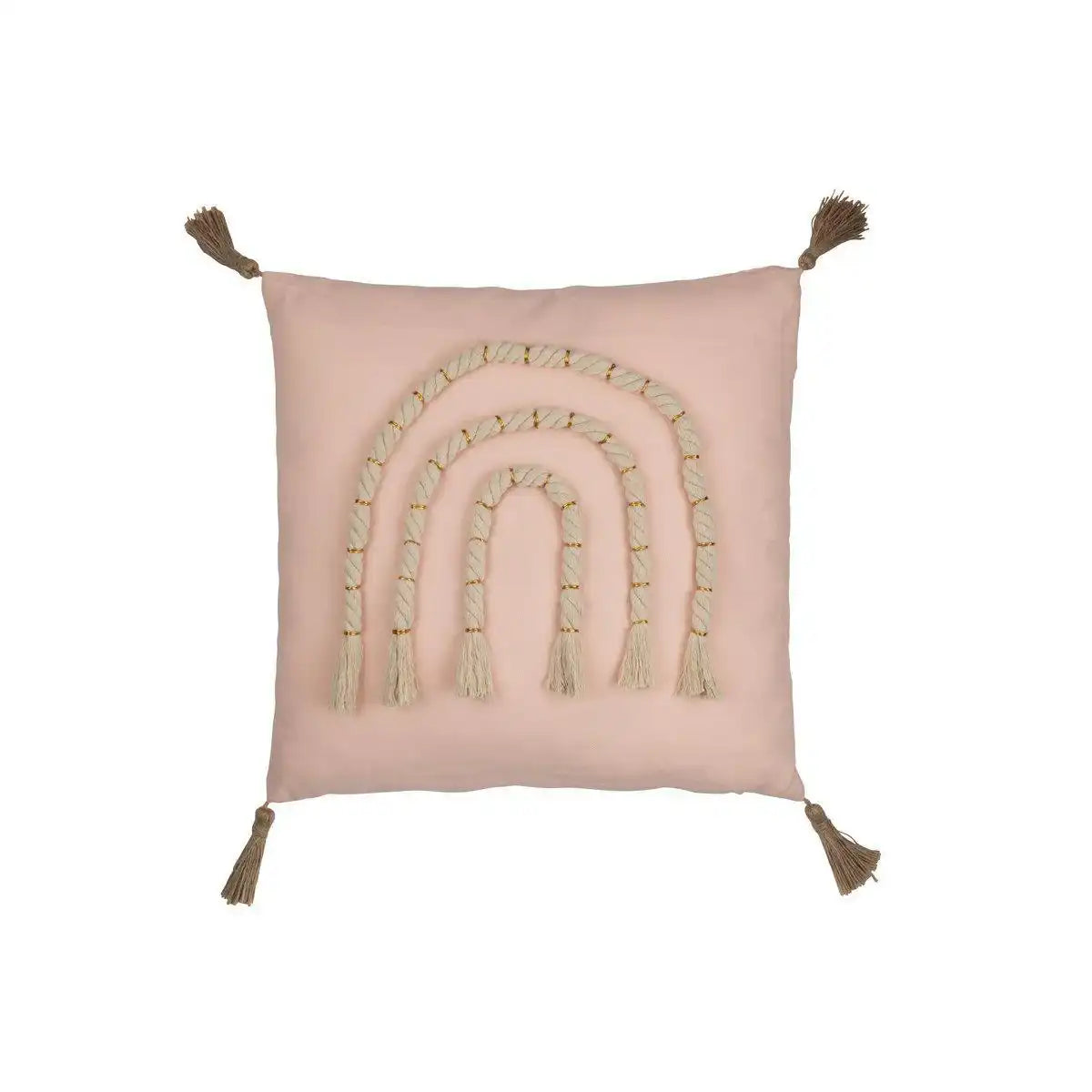J-Line Kissen Rainbow Square – Polyester – Rosa - HomeDesign Knaus