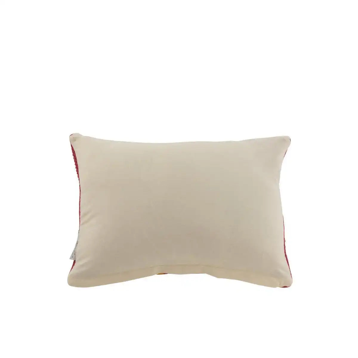 J-Line Kissen Rechteck Anna – Jute – Rosa/Gelb - HomeDesign Knaus