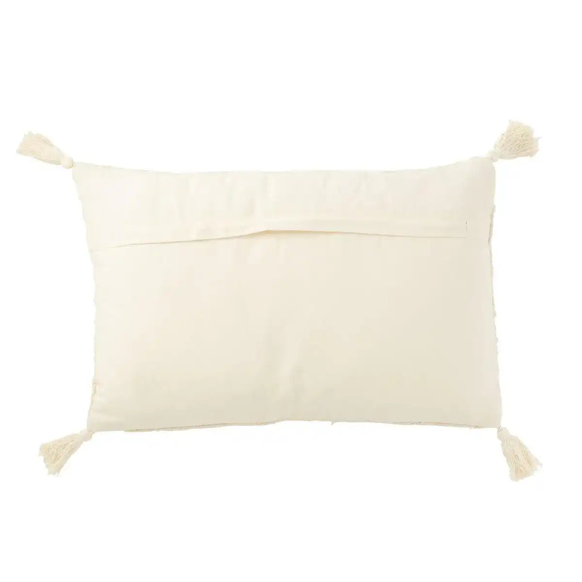 J-Line Kissen Rechteck+Quasten Baumwolle Creme - HomeDesign Knaus